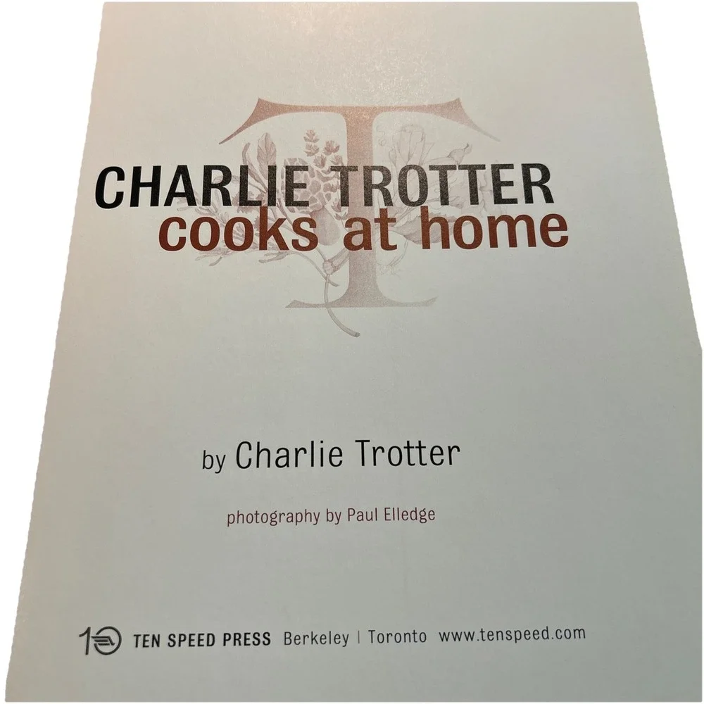 Charlie Trotter CHARLIE TROTTER‎ COOKS AT HOME 1st Edition GOOD  Hardbound